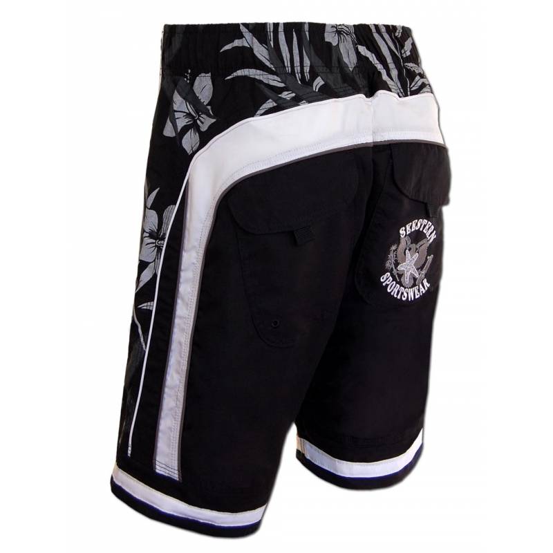 Seestern Sportswear SEESTERN Herren Boardshorts Surfshorts Boardshort Badeshorts mit Gummizug hinten S-3XL mittellang 47-49cm /1943 Zeitlich begrenztes Angebot
