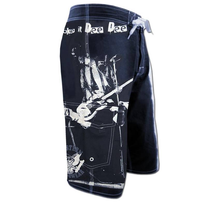Seestern Sportswear SEESTERN Herren Baumwoll Walk Shorts Ramones Print XS-2XL Chlorwasser ungeeignet Kauf eins, bekomm eins gratis