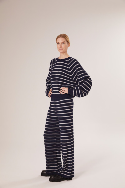 Sosue Stripe Knit Jogger Stripes Rabatt