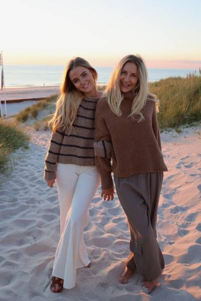 Sosue Pullover Sailor Stripes Taupe Blue Versandkostenfrei