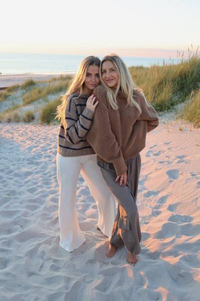 Sosue Pullover Sailor Stripes Taupe Blue Versandkostenfrei
