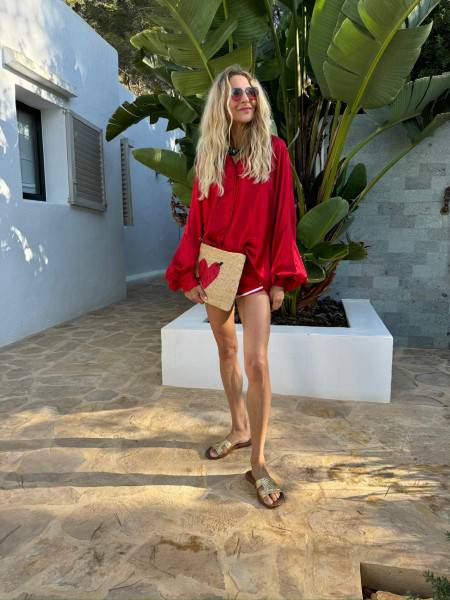 Sosue Antonia Shiny Red Preisnachlass