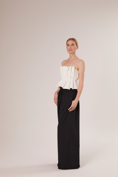 Sosue Pleat Top White Große Rabatte