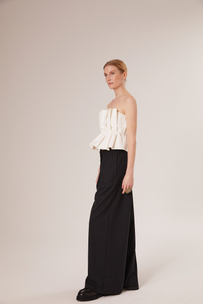 Sosue Pleat Top White Große Rabatte