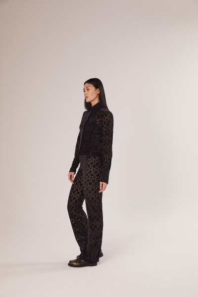 Sosue Lace Pants Black Tiefpreis