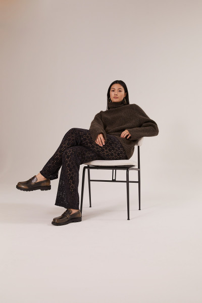 Sosue Lace Pants Black Tiefpreis