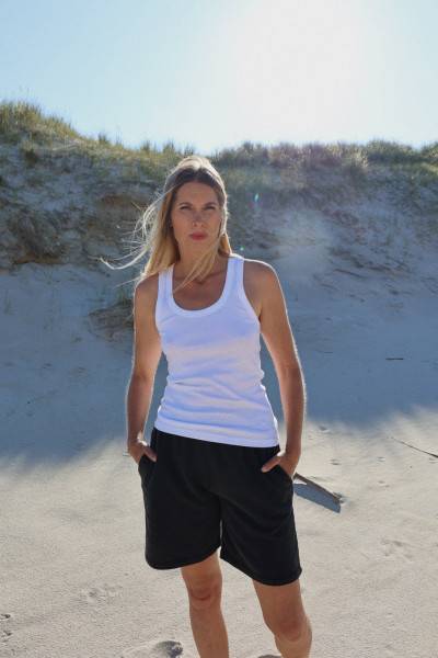 Sosue Tank Top Rip White Super Rabatt