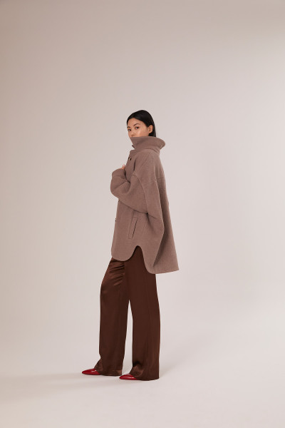 Sosue Coat Antonia Taupe Speichern exportieren