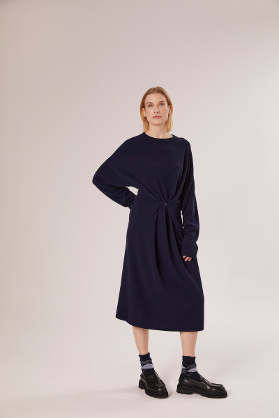Sosue Wrap Dress Dark Blue Rabatt