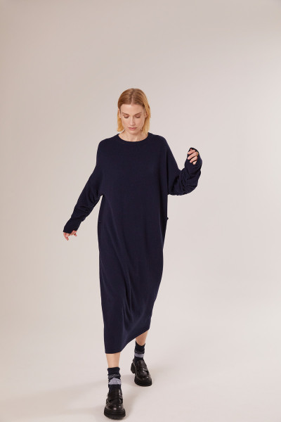 Sosue Wrap Dress Dark Blue Rabatt