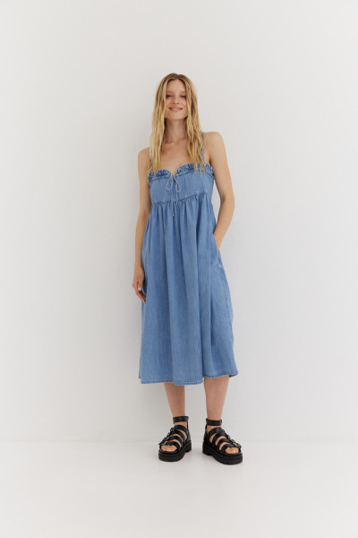 Sosue Dress Laura Denim Großer Ausverkauf