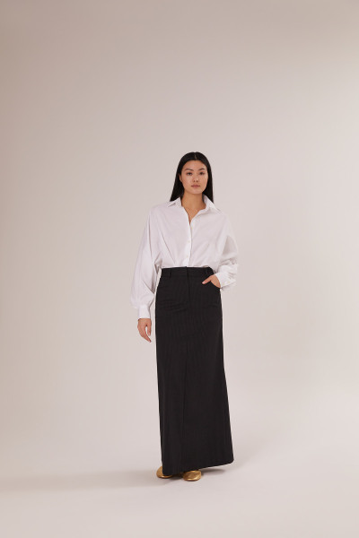 Sosue Pinstripe Skirt Black Black Friday