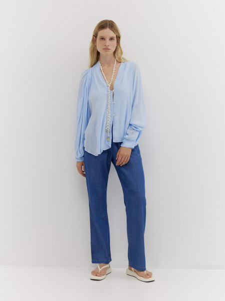 Sosue Bluse Ibiza Light Blue Muttertagsangebot