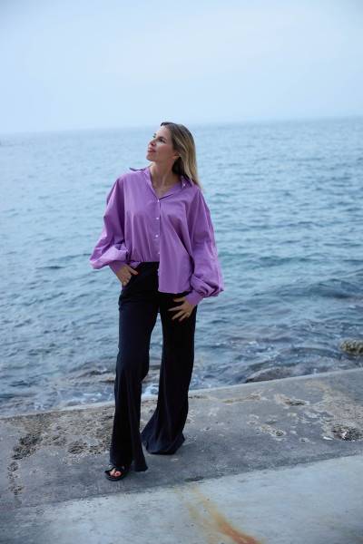 Sosue Bluse Antonia light purple Online Outlet