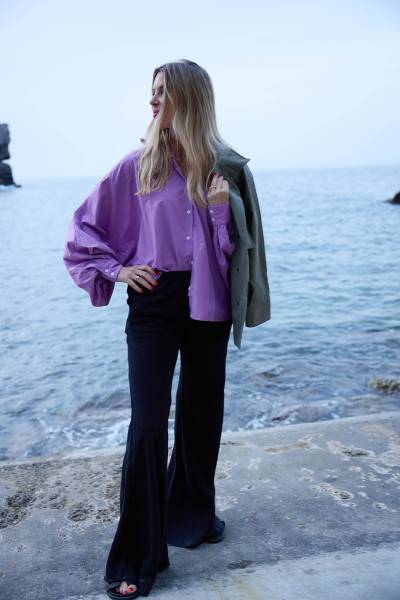 Sosue Bluse Antonia light purple Online Outlet