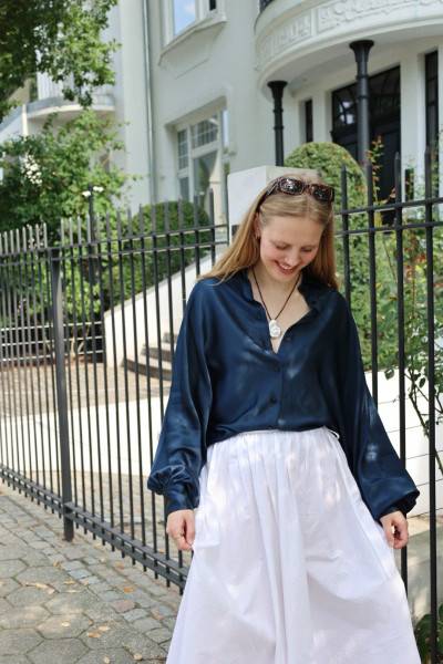 Sosue Antonia Shiny Slim Navy Riesige Ersparnisse