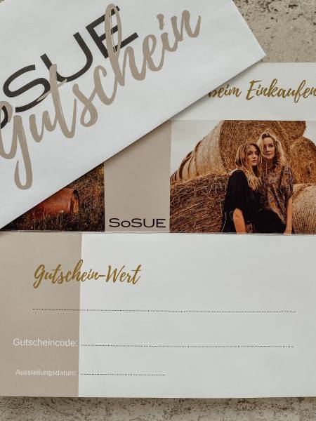 Sosue Geschenkgutschein Tiefpreis