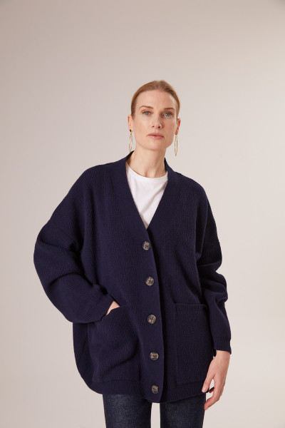 Sosue Rip Cardigan darkblue Super Sparpreis