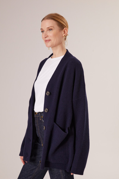 Sosue Rip Cardigan darkblue Super Sparpreis