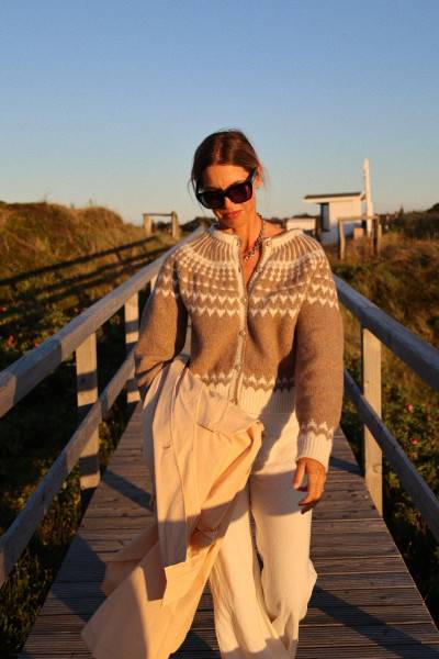 Sosue Jacket Norweger Vintage Beige Neueste Stile