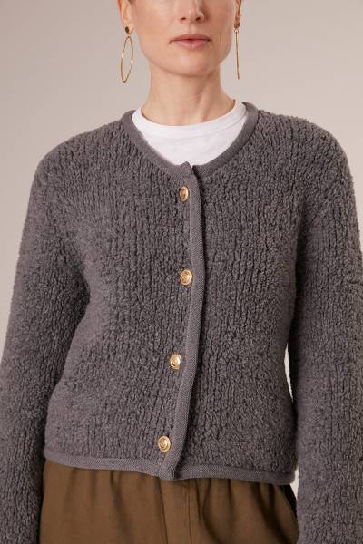 Sosue Fluffy Box Jacket Anthrazit Letzter Tag