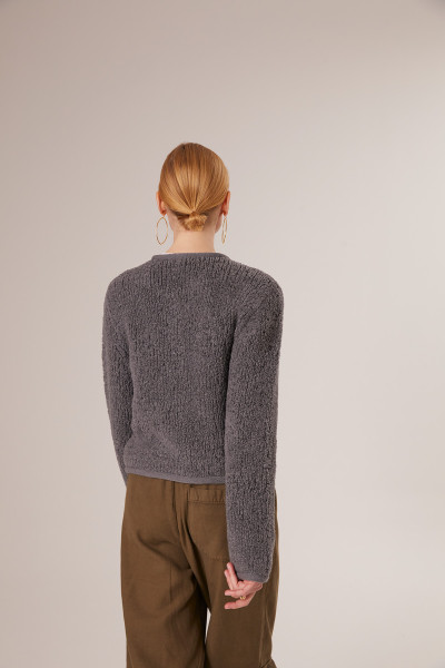 Sosue Fluffy Box Jacket Anthrazit Letzter Tag