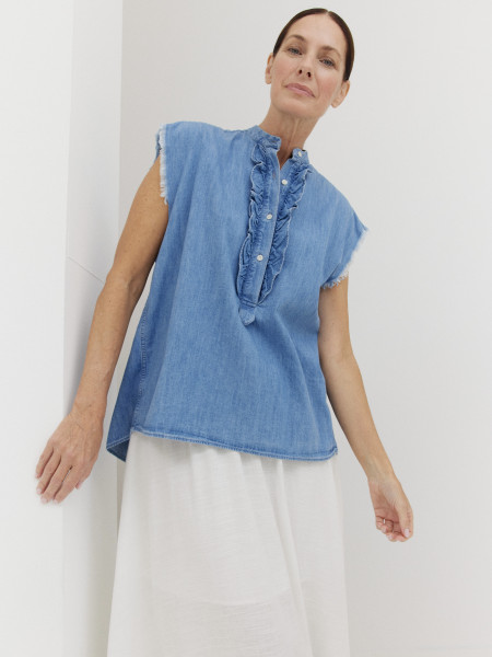 Sosue Bluse Barcelona Denim Nur noch ein Tag übrig