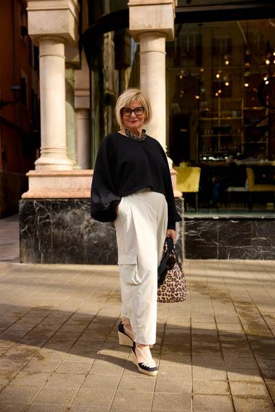 Sosue Pullover Antonia Cropped Black Kostenloser Versand international