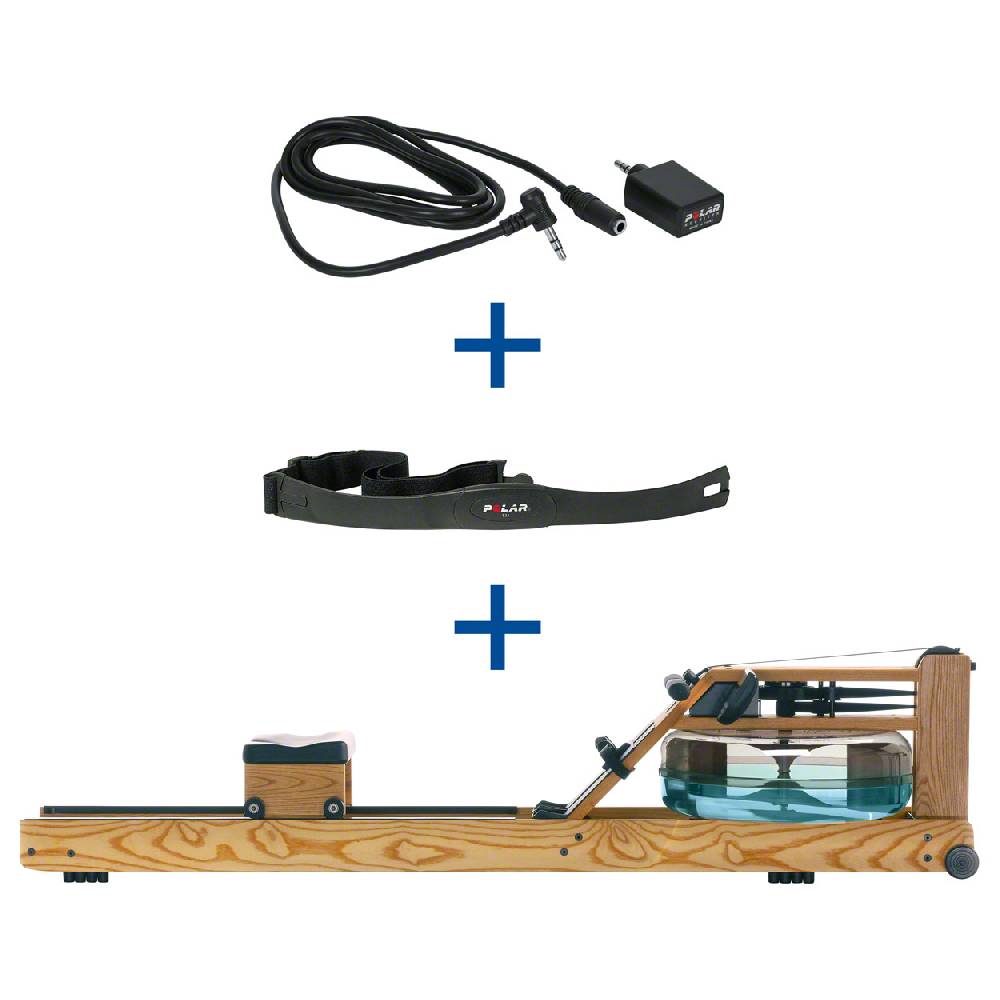 Sport Tec WaterRower Rudergerät Esche, inkl. S4 Monitor, Herzfrequenzempfänger und Brustgurt POLAR T31, Set 3-tlg Sonderangebote