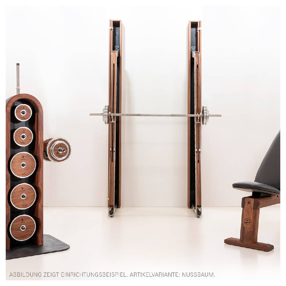 Sport Tec NOHRD SquatRack ausklappbare Hantelablage Kirsche Tiefpreis