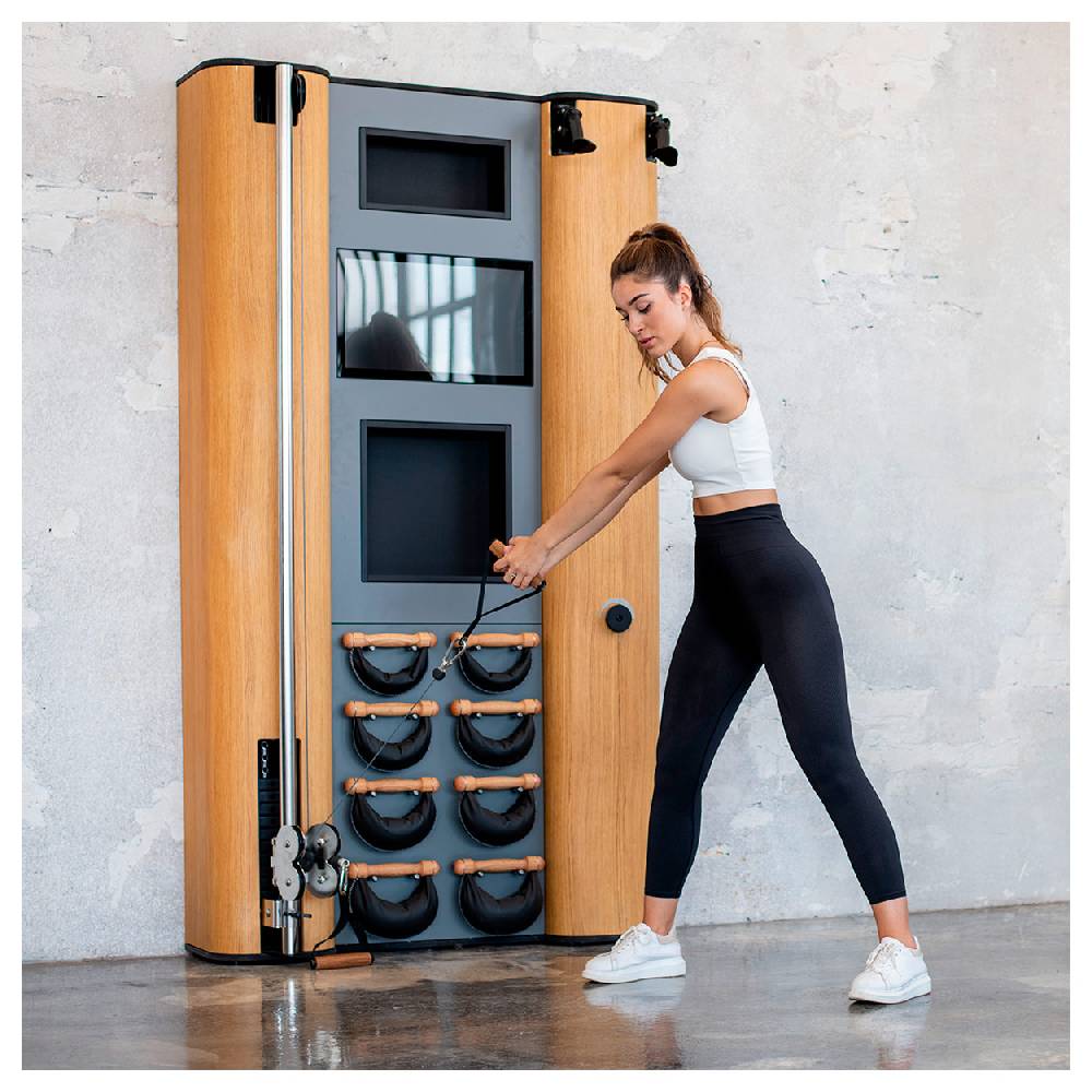 Sport Tec NOHRD Wall Compact, Seilzug, Skitrainer, 8 Swing Hanteln, Eiche Letzter Tag
