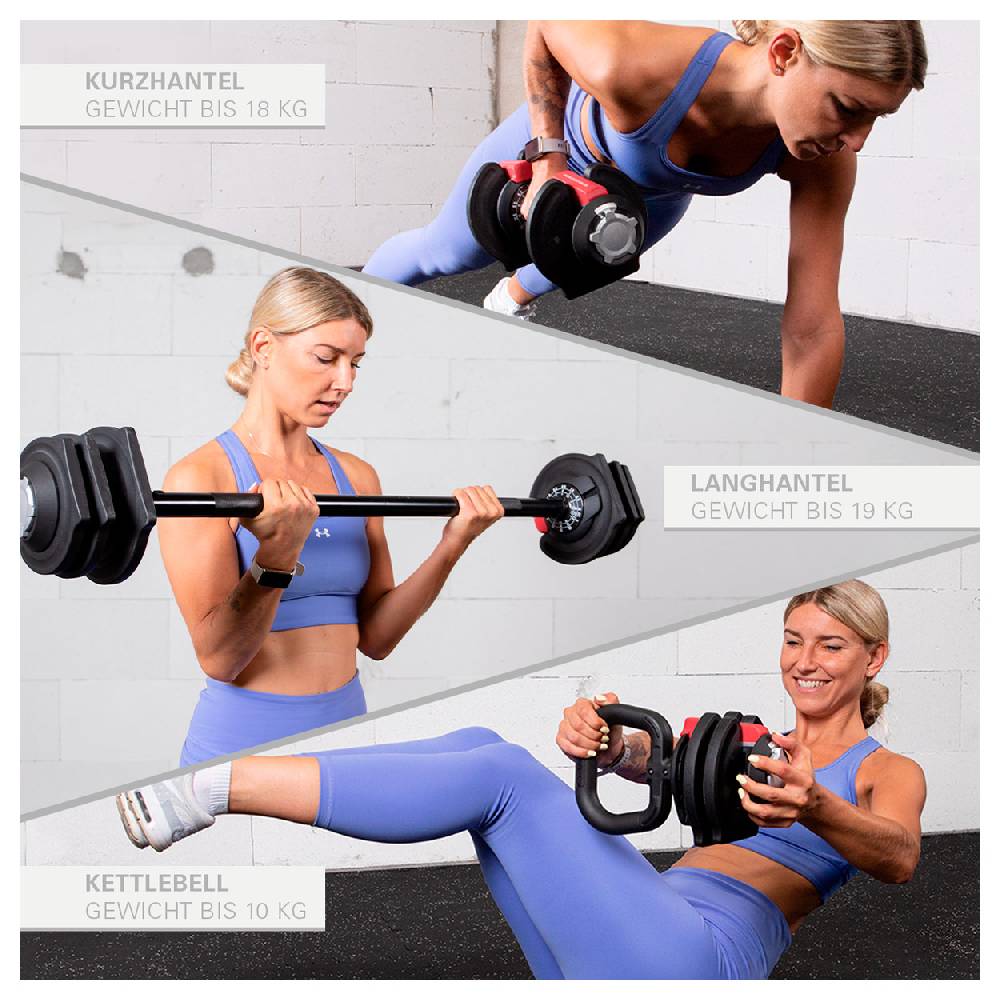 Sport Tec Sport-Tec 3-in-1 Multi Hantel-Set 1-19 kg Kostenloser Versand