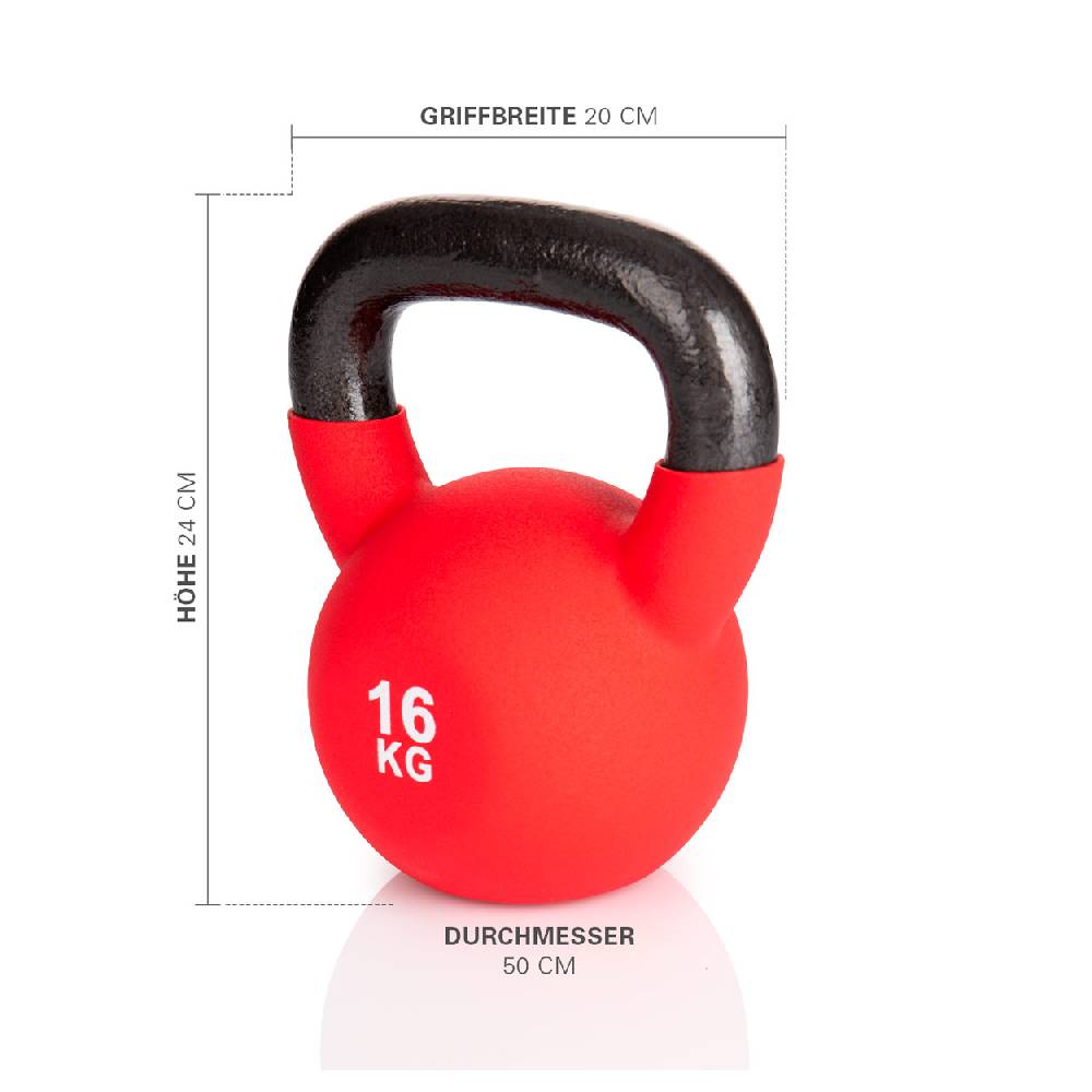 Sport Tec Kettlebell, 16 kg, rot Großer Ausverkauf