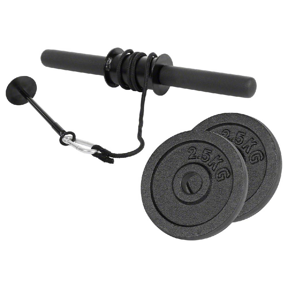 Sport Tec Unterarmtrainer inkl. 2 Hantelscheiben aus Gusseisen, je 2,5 kg Sonderangebote