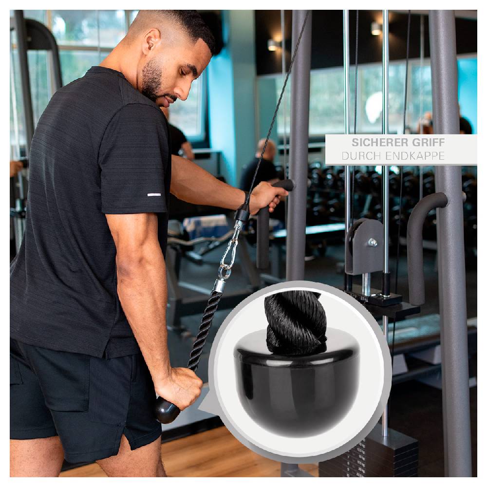 Sport Tec Trizepsseil einfach, schwarz, 40 cm Begrenzt auf 3 Tage