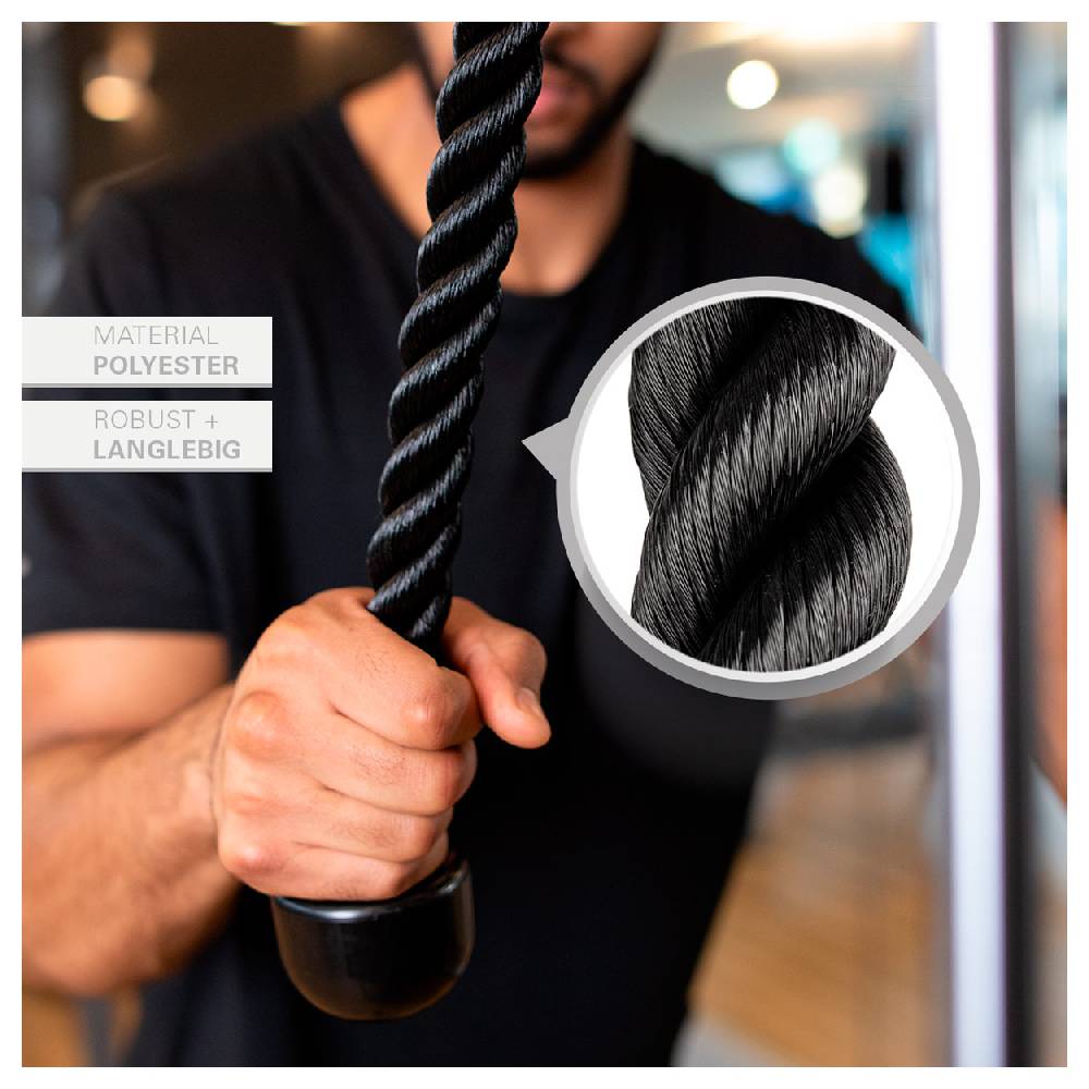 Sport Tec Trizepsseil einfach, schwarz, 40 cm Begrenzt auf 3 Tage