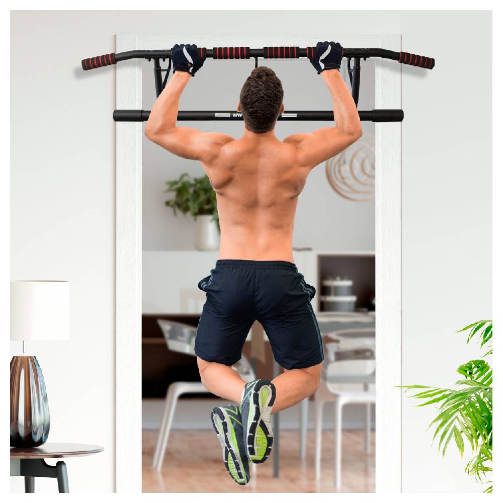 Sport Tec Sport-Tec Türreck Klimmzugstange klappbar, 117x28 cm, inkl. 2 Power Ropes + 2 Karabinerhaken Preisnachlass