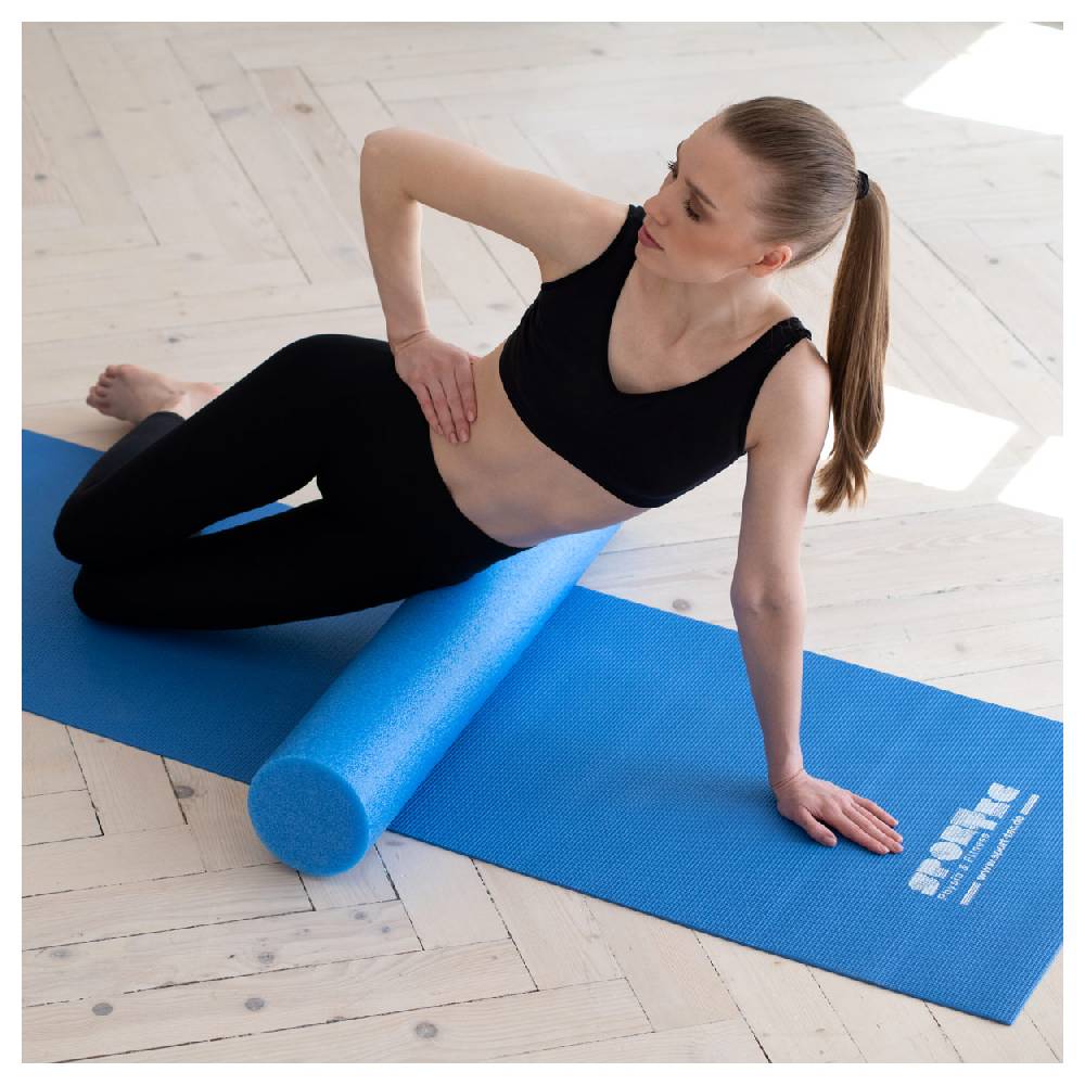 Sport Tec Yoga Rolle, ø 15 cm x 90 cm, blau Nur noch ein Tag übrig