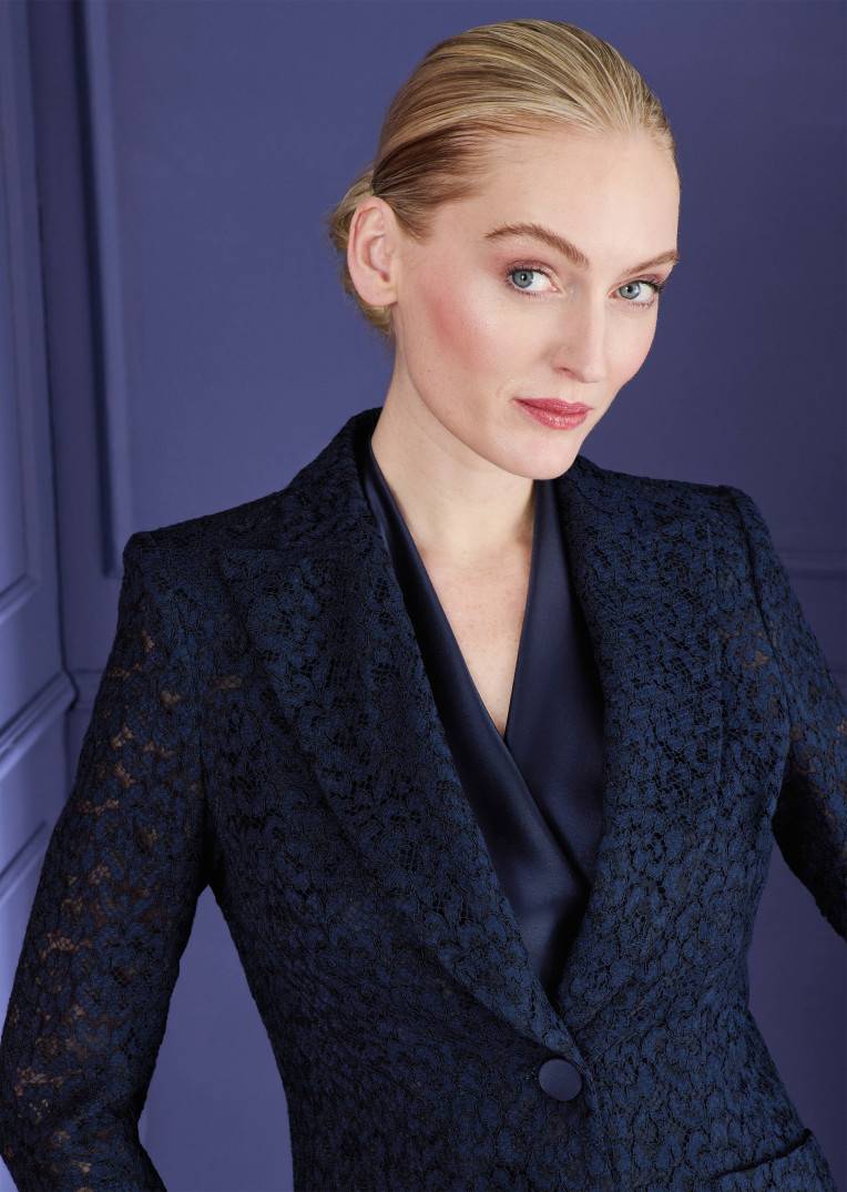 Talbot Runhof Jacke Mulberry1 Outlet